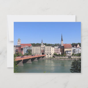 View of Altstadt Wasserburg from the Southern Bank Postcard
