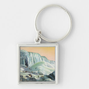 View of American Falls in Winter # 2 Key Ring