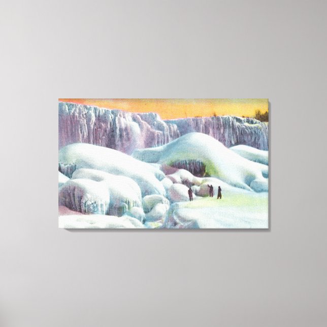 View of American Falls in Winter Canvas Print (Front)