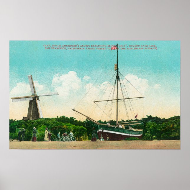 View of Amundsen's Arctic Sloop Poster (Front)