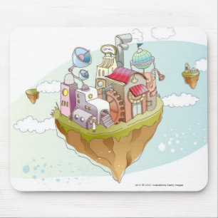 View of an colourful abstract illustration mouse mat