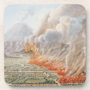 View of an eruption of Mt. Vesuvius which began on Coaster