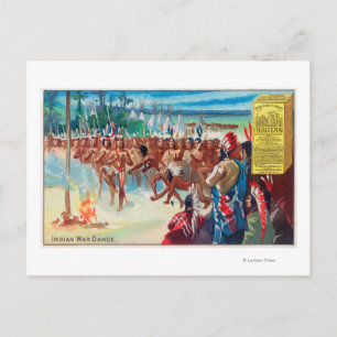 View of an Indian Dance, Maizena Product Ad Postcard