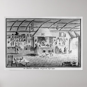 View of an Italian kitchen at Lerici Poster