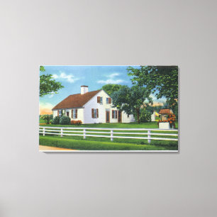 View of an Old Cape Cod Home Canvas Print