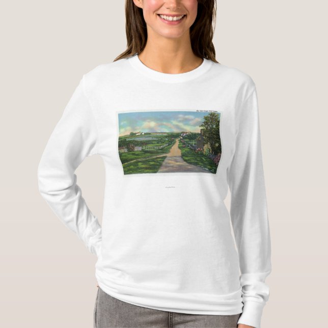 View of an Old Cape Cod Lane T-Shirt (Front)
