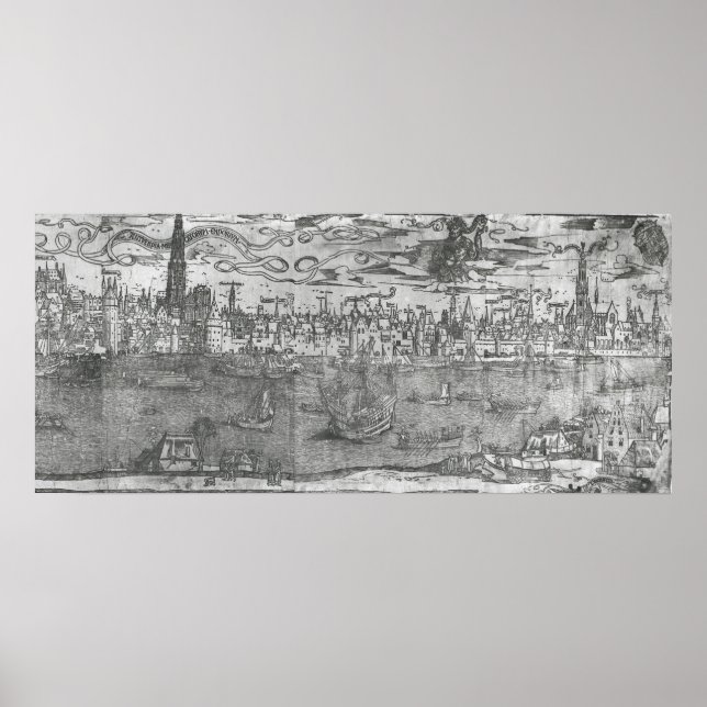 View of Antwerp Harbour Poster (Front)