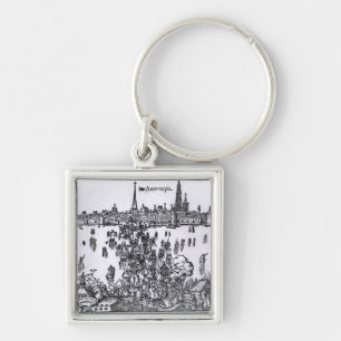 View of Antwerp Key Ring