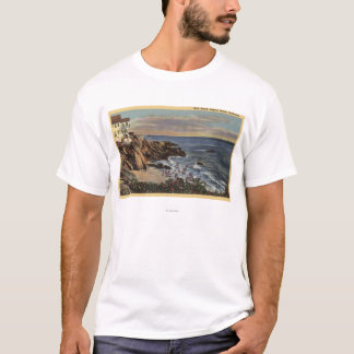 View of Arch Beach with Flowers T-Shirt