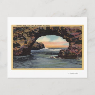 View of Arch Rock along West Cliff Drive Postcard