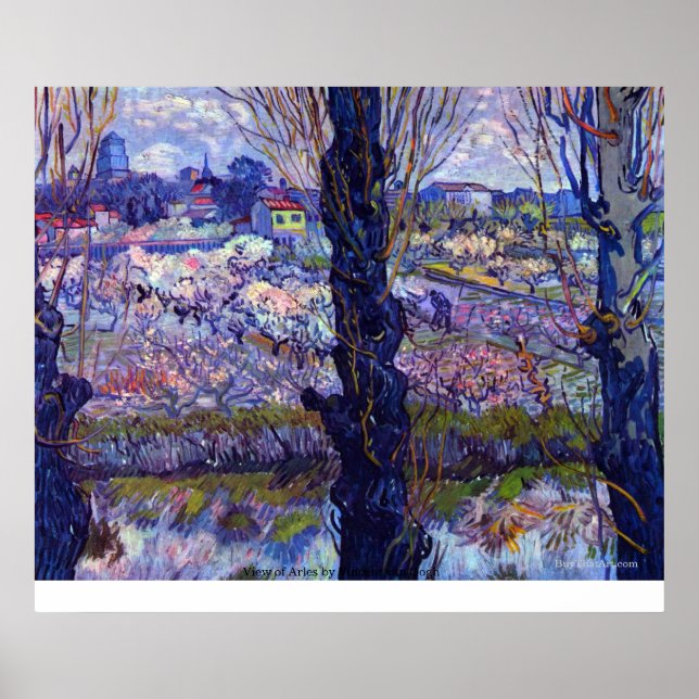 View of Arles by Vincent van Gogh Poster (Front)
