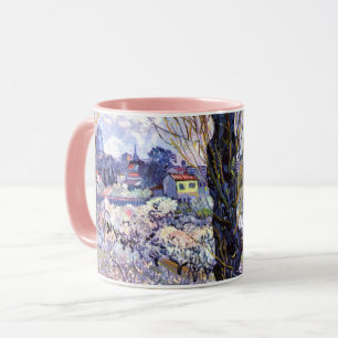 View of Arles, Flowering Orchards - Van Gogh Art Mug