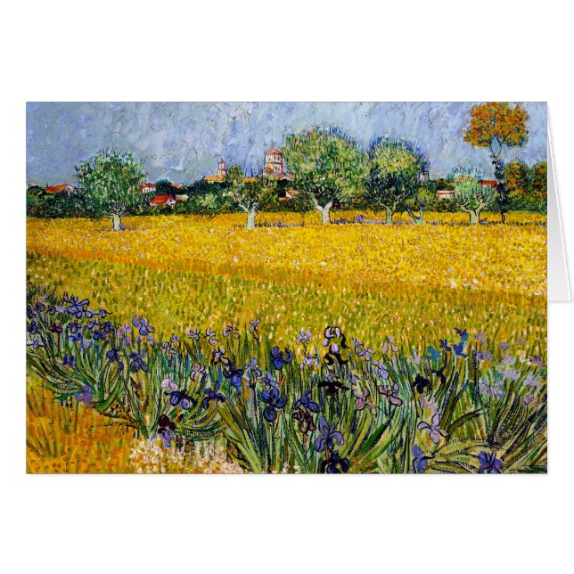 View of Arles with Irises Vincent van Gogh paint (Front Horizontal)