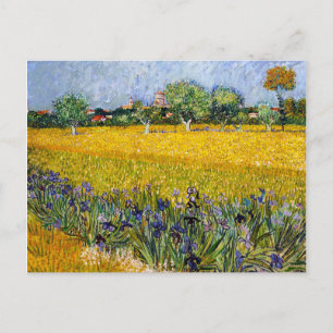 View of Arles with Irises Vincent van Gogh paint Postcard