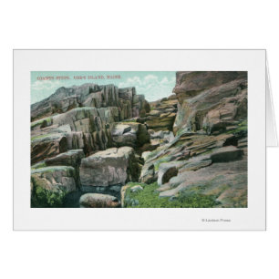 View of Ascending Giant Rock Steps in Rockface