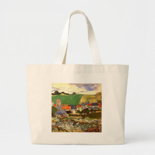 View of Auvers by Van Gogh Large Tote Bag