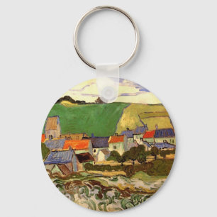 View of Auvers by Vincent van Gogh Key Ring