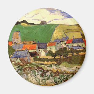 View of Auvers by Vincent van Gogh Magnet