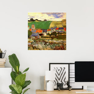 View of Auvers by Vincent van Gogh Poster