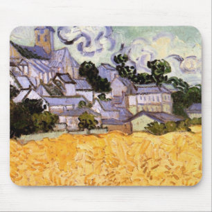 View of Auvers with Church by Vincent van Gogh Mouse Mat