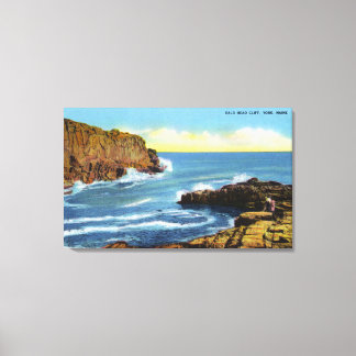View of Bald Head Cliff at York Beach Canvas Print