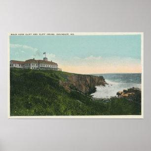 View of Bald Head Cliff & Exterior of Cliff Hous Poster