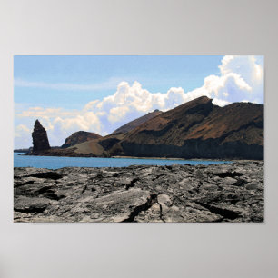 View of Bartolome Island in the Galapagos Islands Poster
