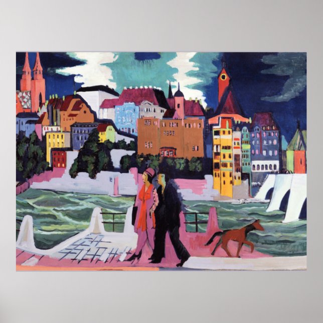 View of Basel and the Rhine Poster (Front)