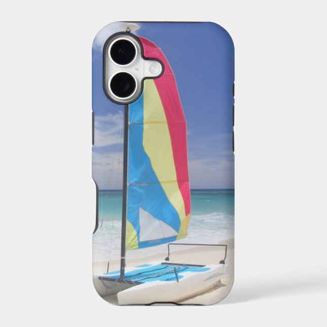 View Of Beach With Sailboat (Back)