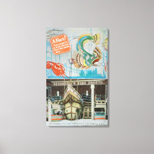 View of Bernstein's Fish Grotto with Fish Canvas Print