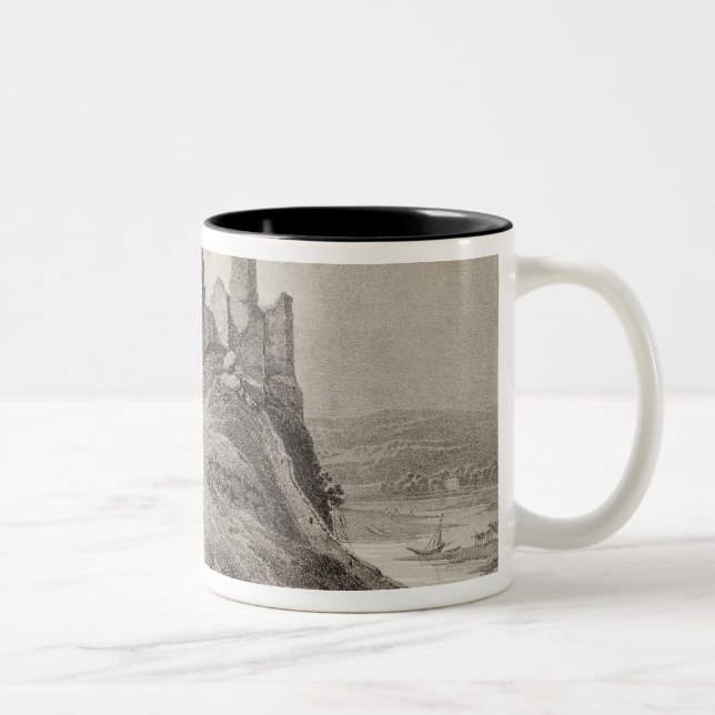 View of Berwick Castle Two-Tone Coffee Mug (Right)