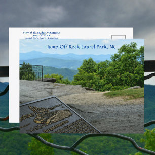 View of Blue Ridge Mountains Jump Off Rock NC Postcard