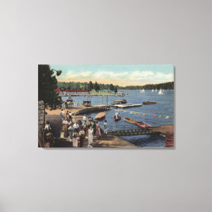 View of Boat Landing, Bathing Cove Canvas Print