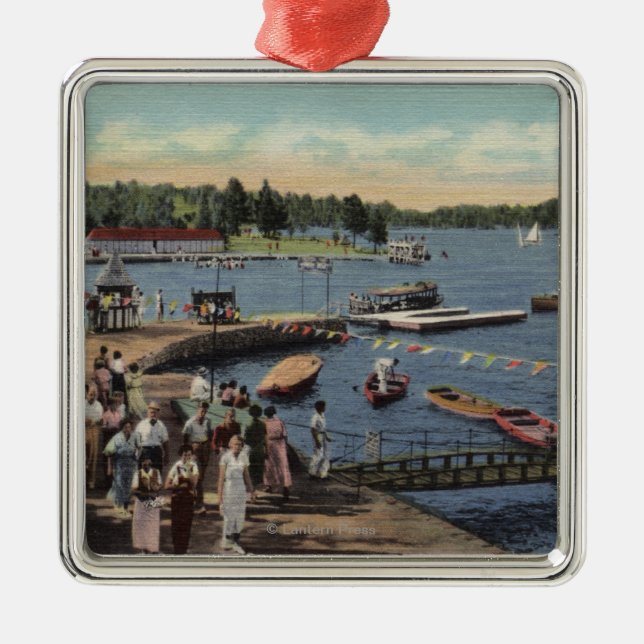 View of Boat Landing, Bathing Cove Metal Tree Decoration (Front)