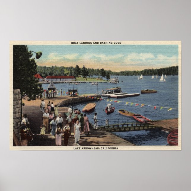 View of Boat Landing, Bathing Cove Poster (Front)