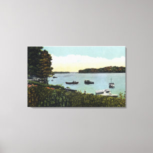 View of Boats at the Narrows Canvas Print
