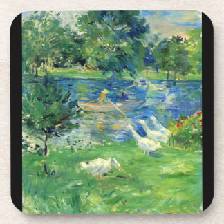 View of Bois de Boulogne by Berthe Morisot Coaster