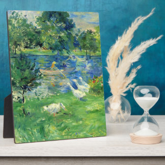 View of Bois de Boulogne by Berthe Morisot Plaque