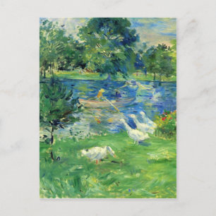 View of Bois de Boulogne by Berthe Morisot Postcard