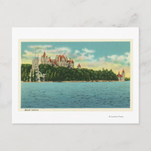View of Boldt Castle Postcard