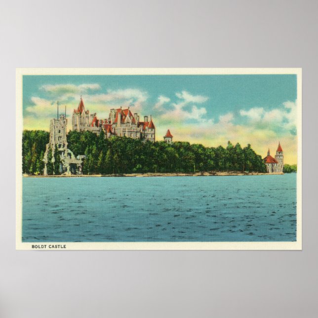 View of Boldt Castle Poster (Front)