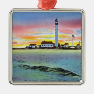 View of Boon Island and Lighthouse from York Metal Tree Decoration
