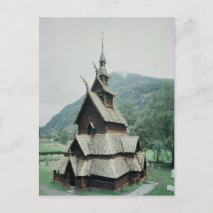 View of Borgund stave church, c.1150 Postcard