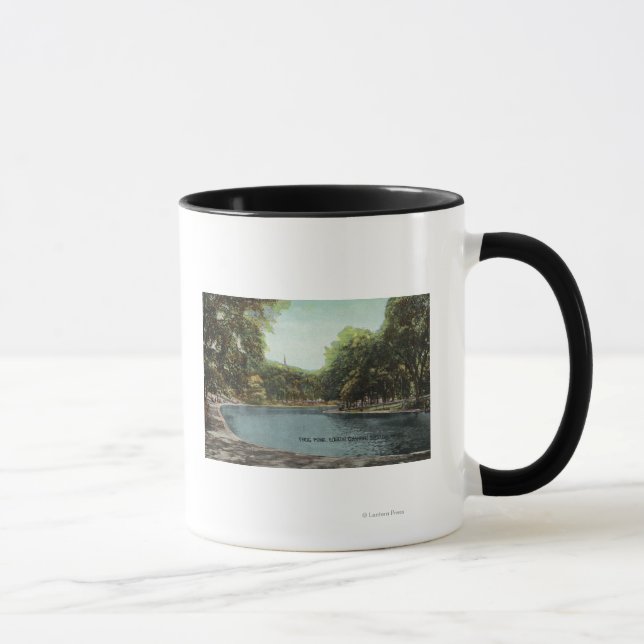View of Boston Common Frog Pond # 2 Mug (Right)