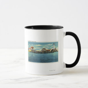 View of Boston Harbour and Boston Lighthouse Mug