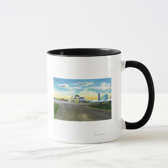 View of Brainard Field, Planes Landing & Mug (Right)