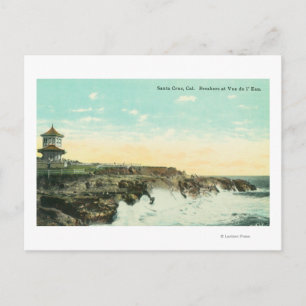 View of Breakers at Vue de l'EauSanta Cruz, CA Postcard