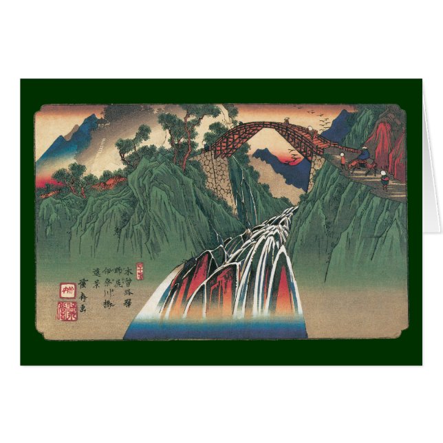 View of Bridge Over Ina River, Nojiri by Hiroshige (Front Horizontal)