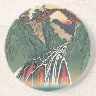 View of Bridge Over Ina River, Nojiri by Hiroshige Coaster