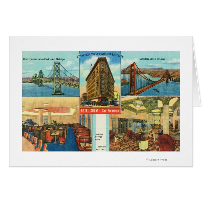 View of Bridges, Interior Scenes of Hotel Shaw (Front Horizontal)